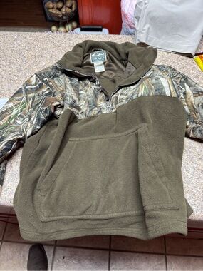 Drake Olive Green Fleece Pullover